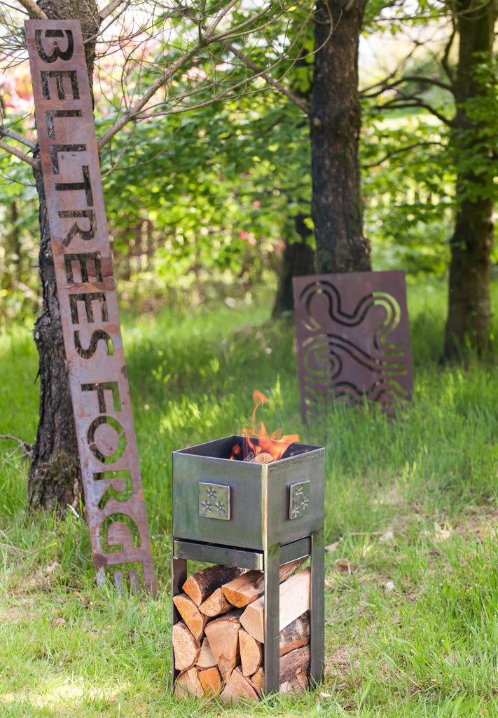 Hand Forged Fireside Log Stacks, Rings & Fire Pokers - Belltrees Forge