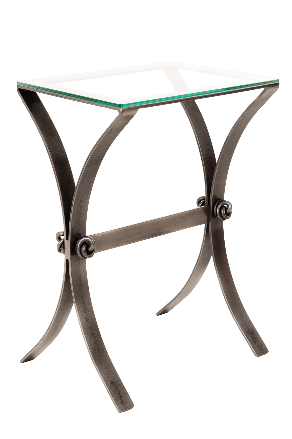 Jacobean Side Table with Glass Top