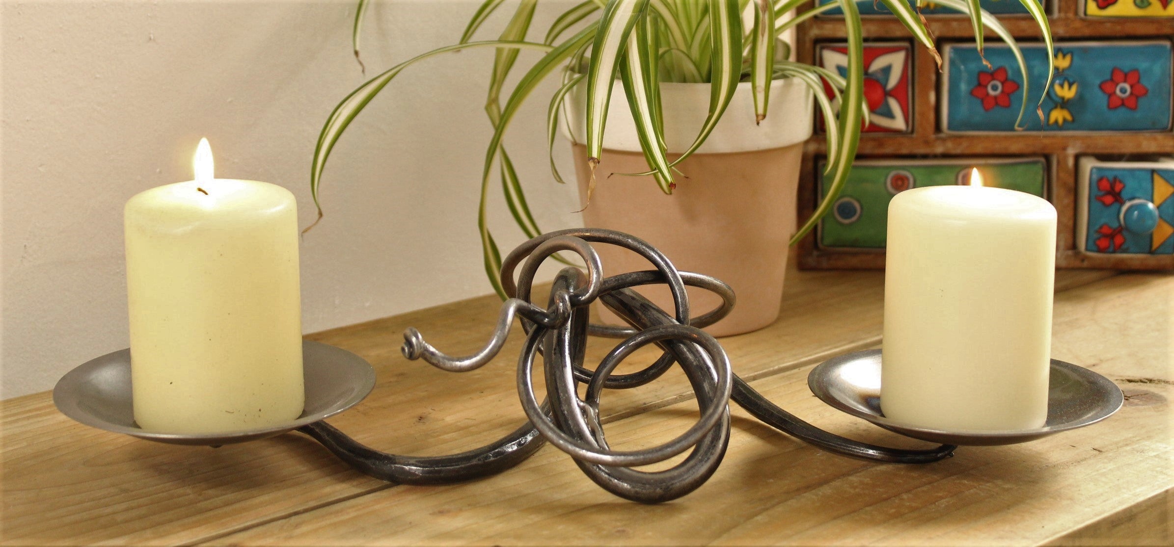 Double Tangle Table Centre Candlestick – Belltrees Forge